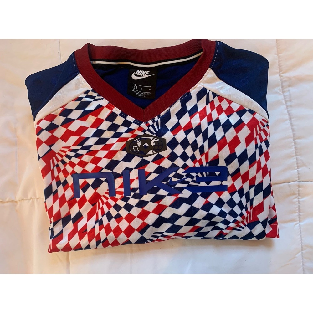Nike Sportswear Soccer‎ Jersey Mini Dress Red White And Blue Womens Large